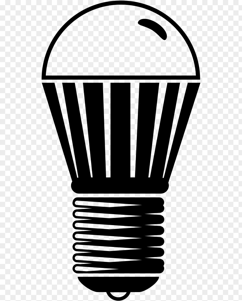 Light Bulb Blackandwhite Cartoon PNG