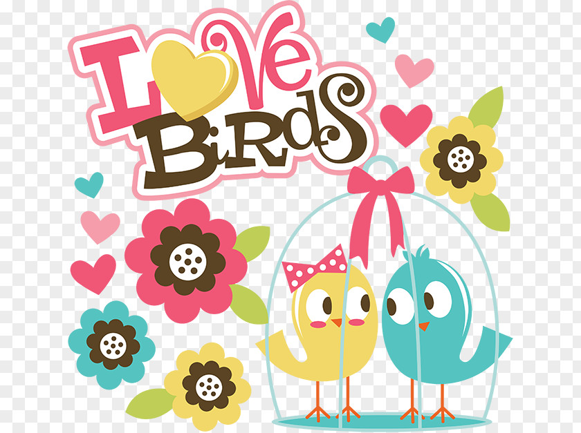 Mothers Day Lovebird Scrapbooking Clip Art PNG