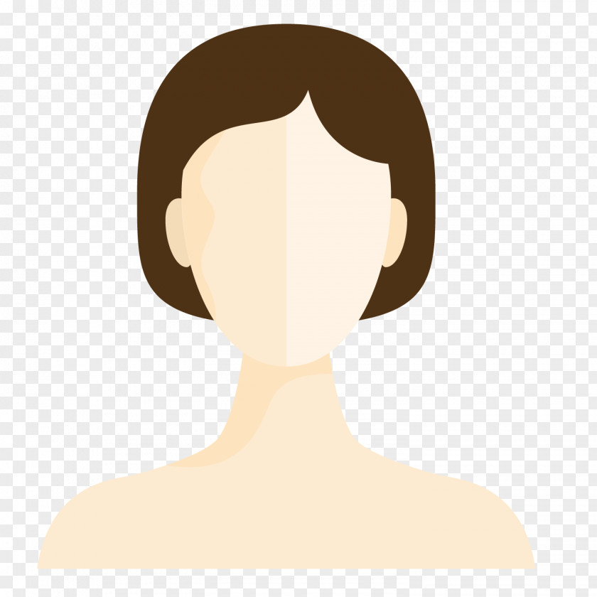Short Section Of Regular Female Hair Woman Wig Icon PNG