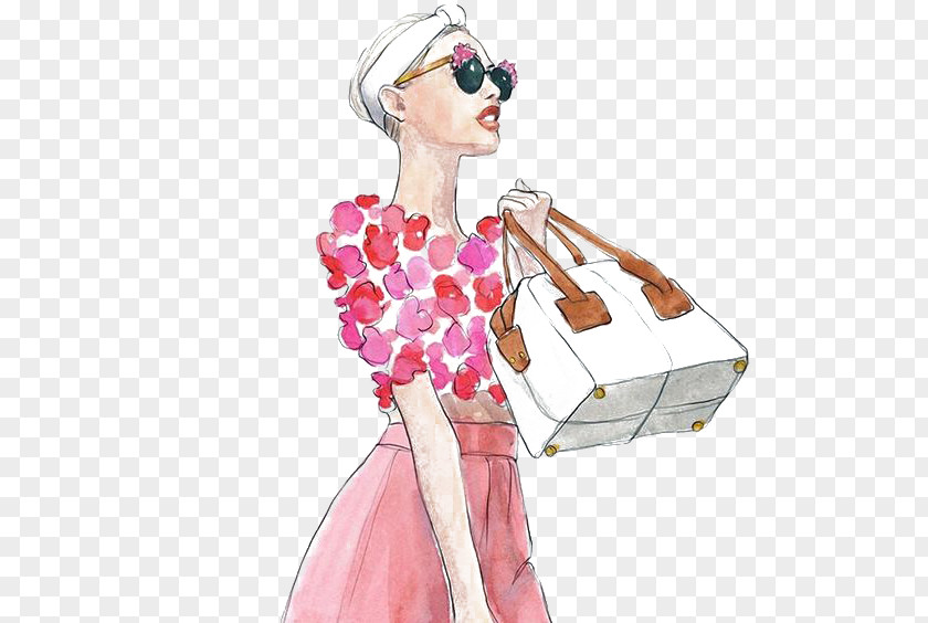Watercolor Model Painting Drawing Fashion Illustration PNG