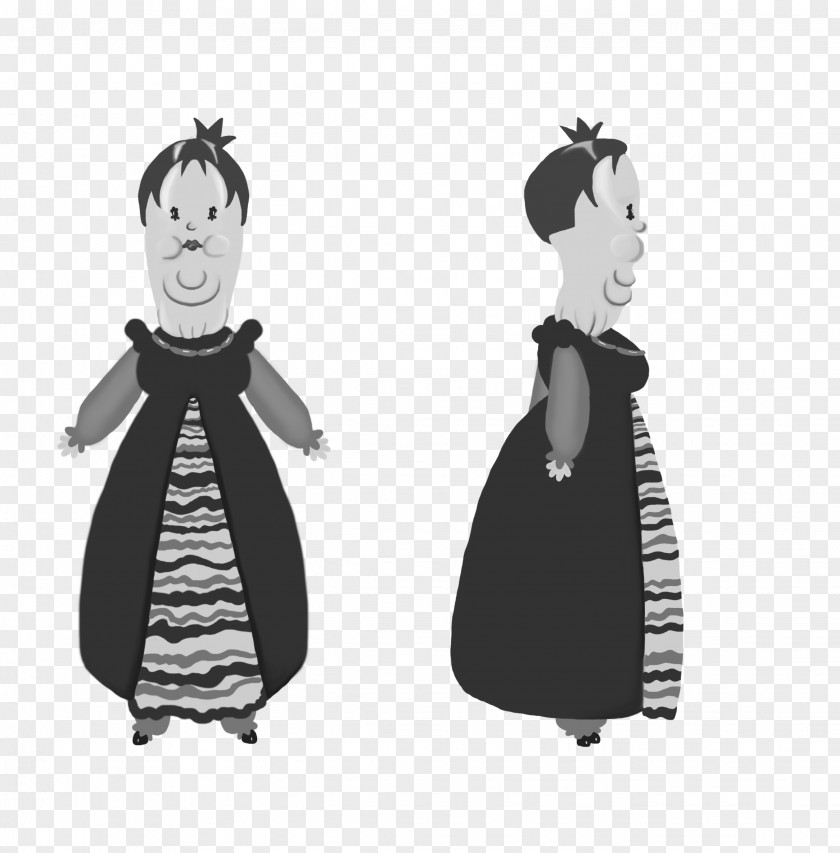 Wife Husband Costume Design Animated Cartoon PNG