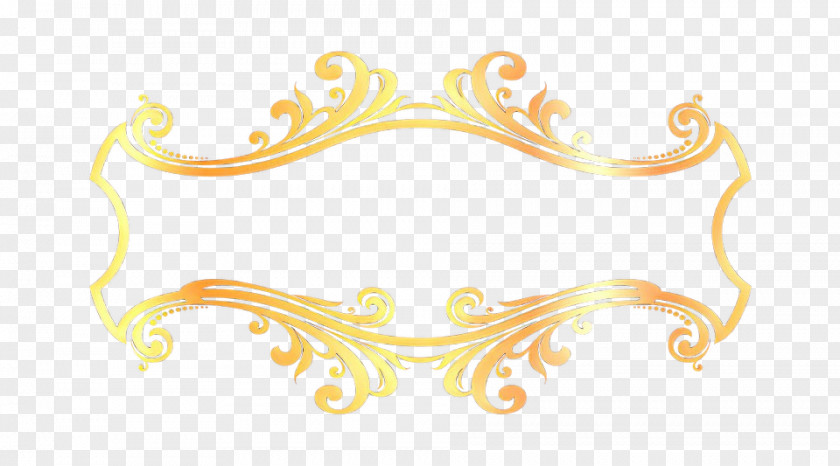Yellow Decorative Corners Floral PNG