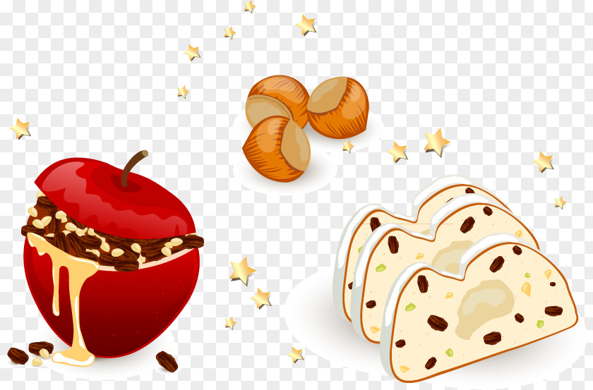 Delicious Apple Cake With Hazelnuts Vector Material Euclidean Royalty-free Illustration PNG