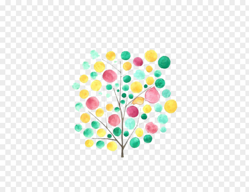 Colorful Tree Color PNG