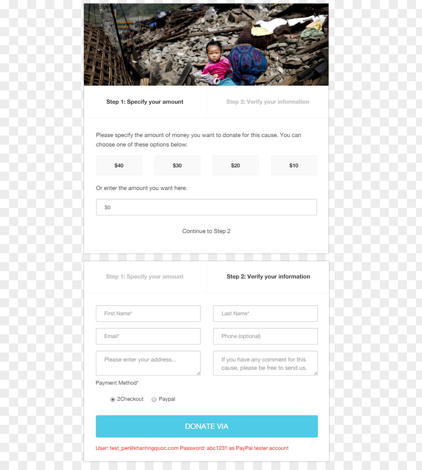 Donation Responsive Web Design Charitable Organization Template PNG