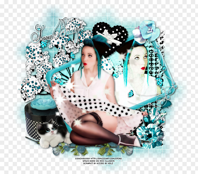 Snow Bunny Turquoise PNG