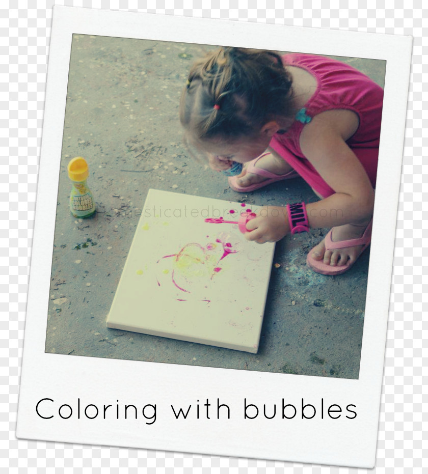 Watercolor Bubbles Picture Frames Font PNG