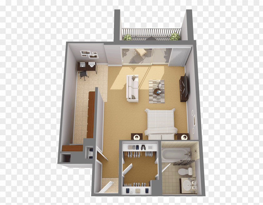 Apartment Studio House Floor Plan Room PNG