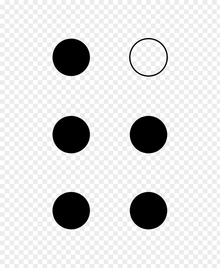 Black Polka Dot Braille Patterns Character Unicode Letter PNG