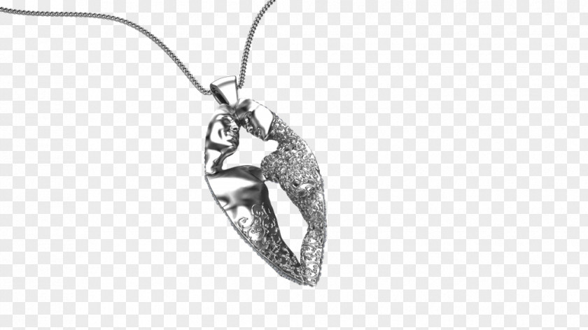 Jewellery Model Locket Necklace Body Silver PNG