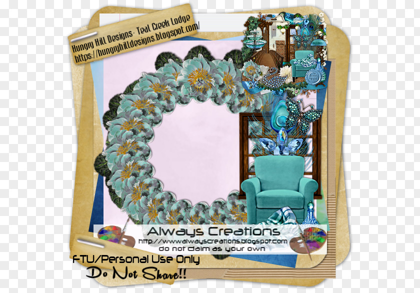Teal Pattern Picture Frames Turquoise PNG