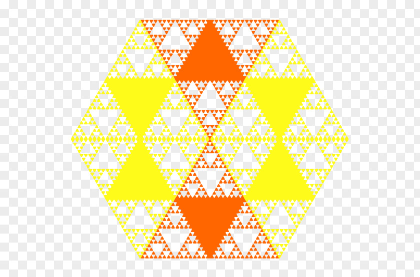 Hexagon Fractal Sierpinski Triangle Clip Art PNG