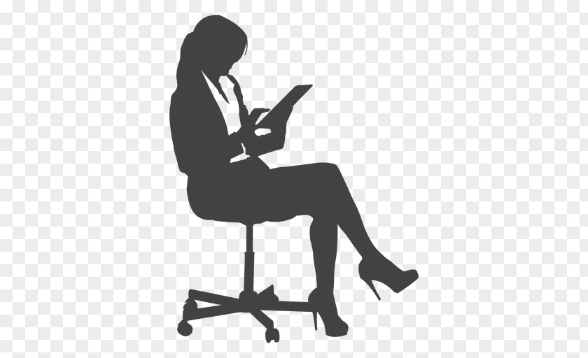 Tab Vector Silhouette Office Lady Clip Art PNG