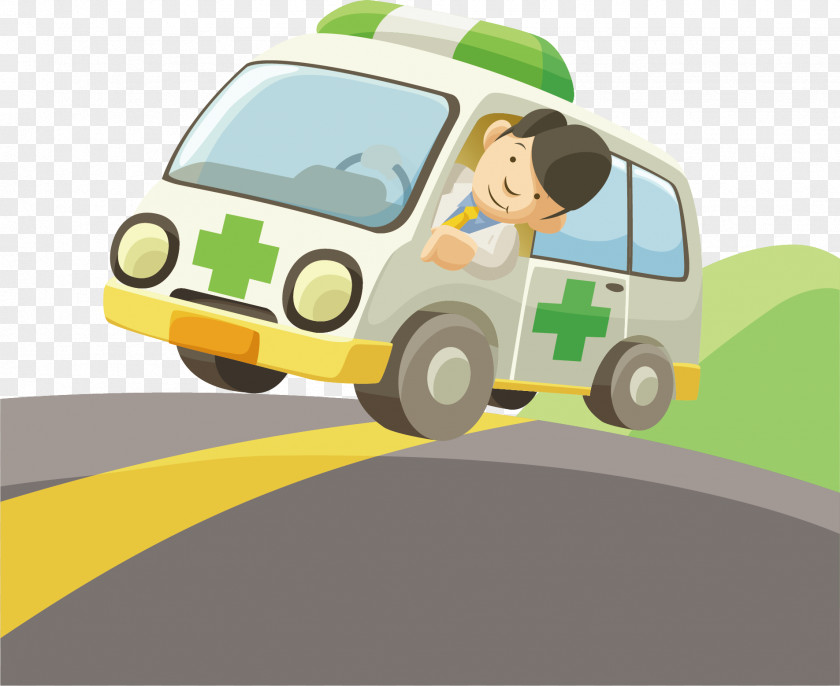 Ambulance Element Cartoon PNG