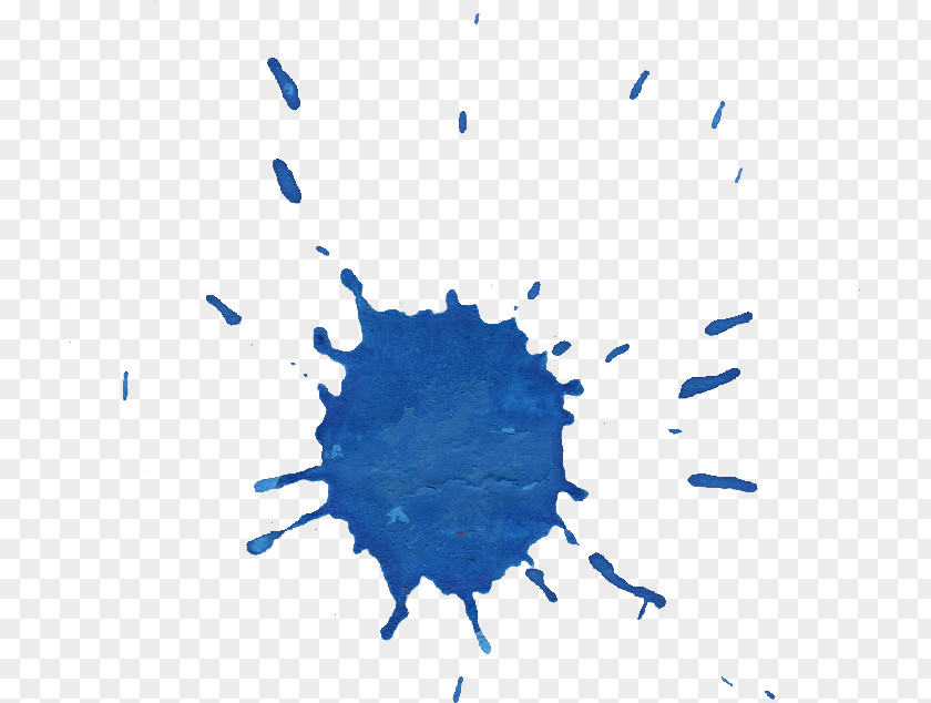 Blue Watercolor Splash Painting Ink PNG