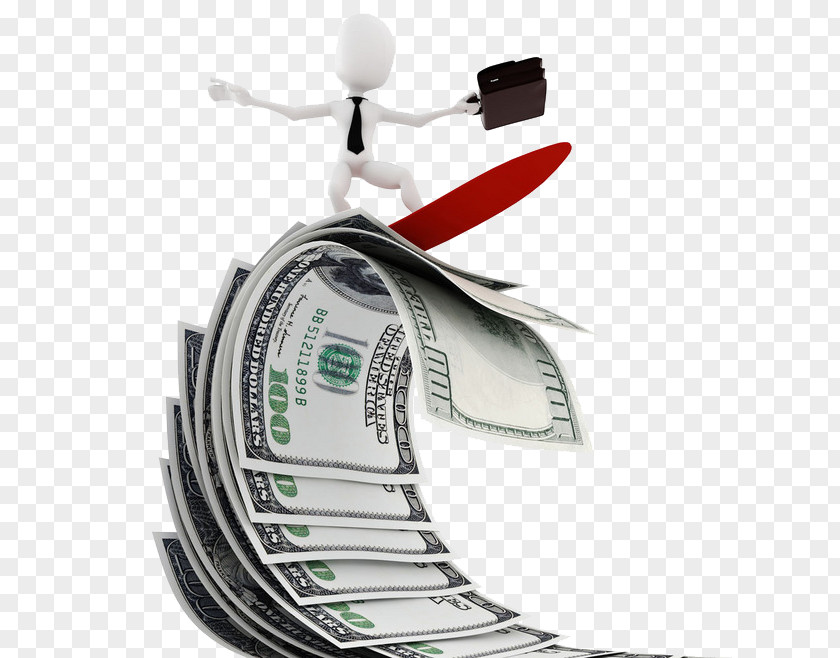 Money On Surfing 3D Computer Graphics Royalty-free Stock Photography Clip Art PNG