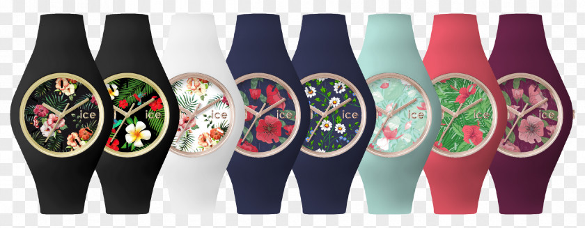 Watch Ice Flower Brand Clock PNG