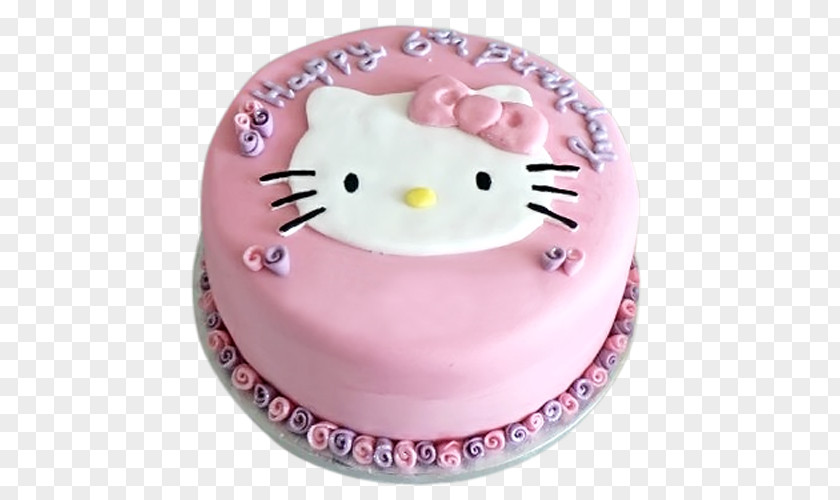 Birthday Cake Hello Kitty Torte Tart Frosting & Icing PNG