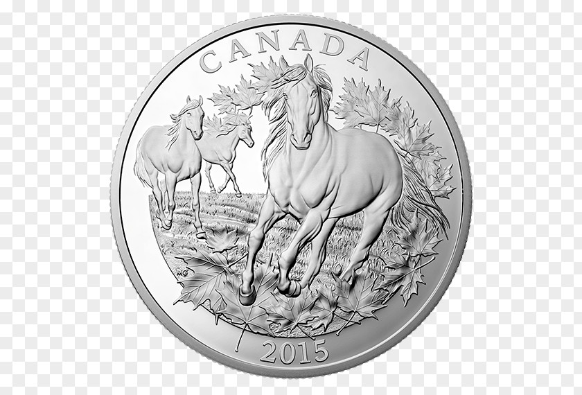 Coin Canadian Horse Canada Silver Symbol PNG