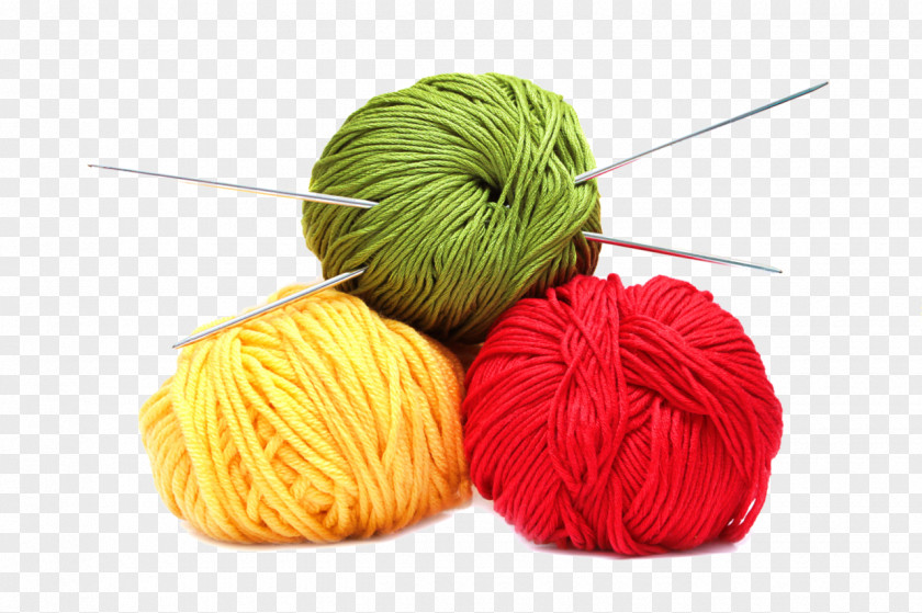 Wool Background Knitting Needle Yarn Hand-Sewing Needles PNG