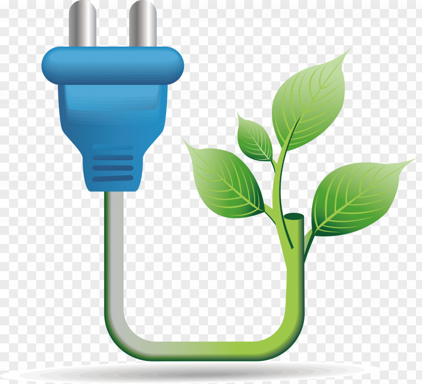 Green Energy Plug Conservation Environmental Protection Electricity PNG
