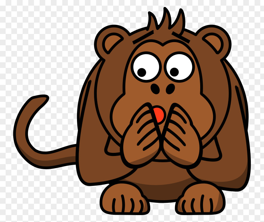 Terrified Cliparts Monkey Cartoon Orangutan Clip Art PNG