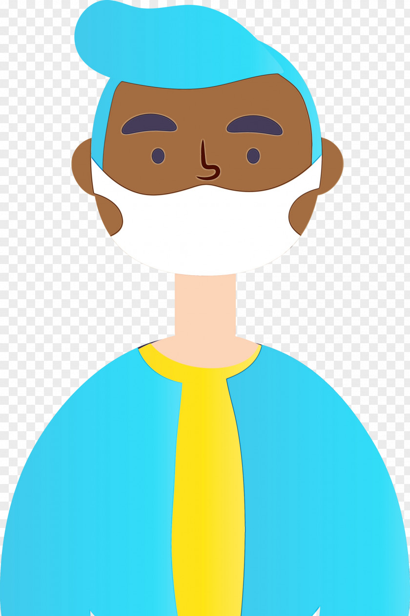 Cartoon Turquoise Smile PNG