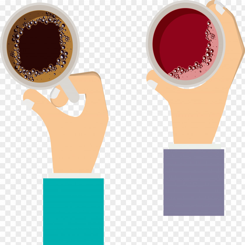 Hand Raised Coffee Cup Design Cafe Drink PNG