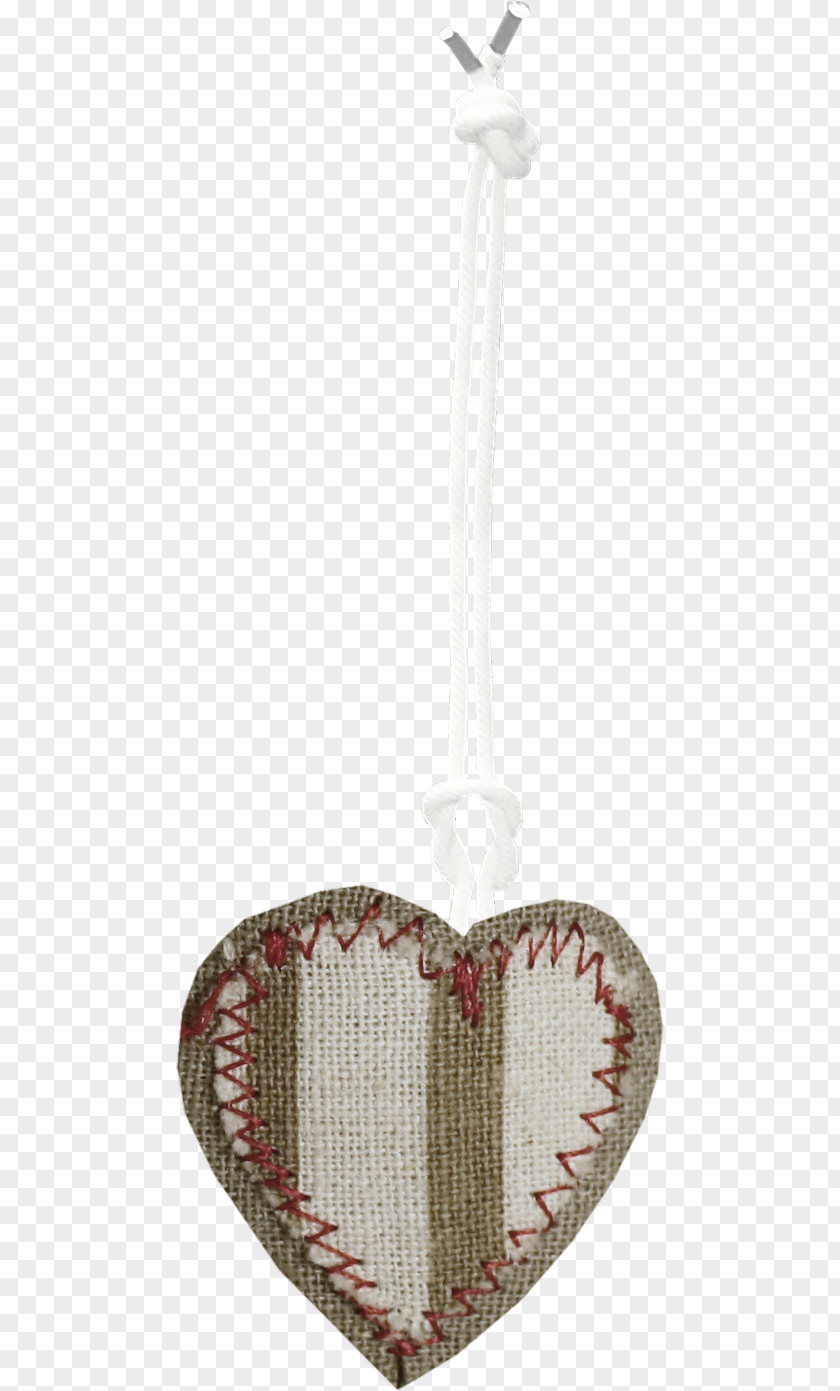 Heart Pendants Rope White PNG