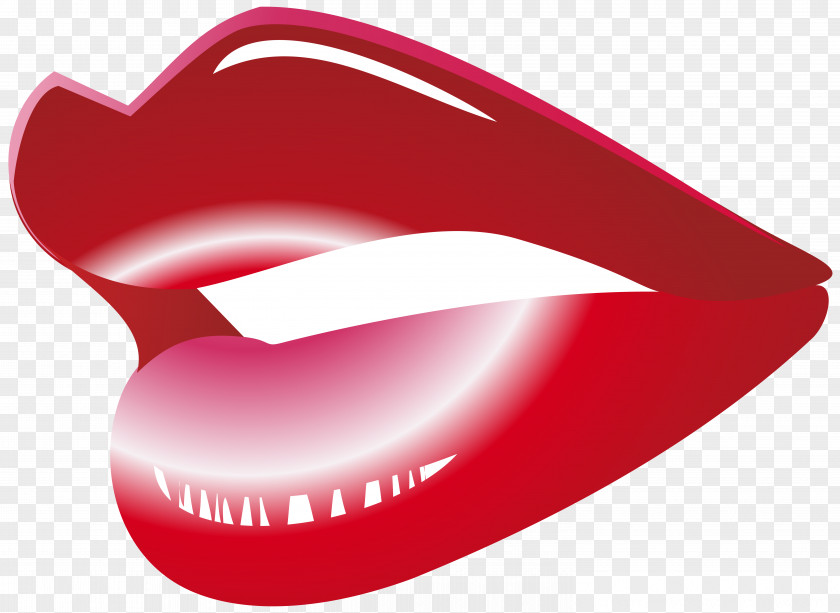 Red Mouth Lip Clip Art PNG