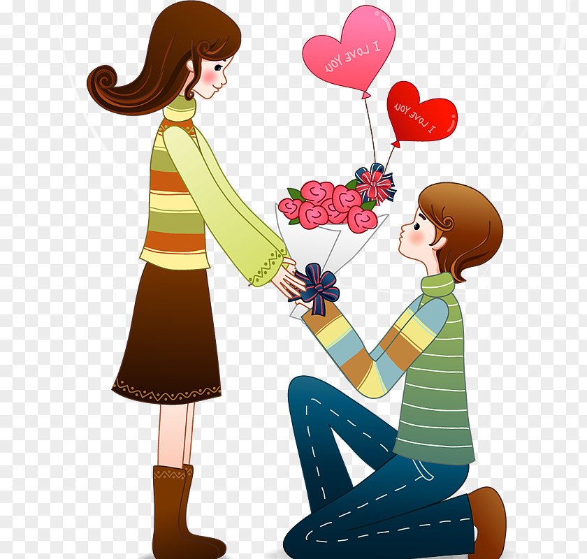 Accept Cartoon Marriage Proposal Image Romance Vector Graphics PNG