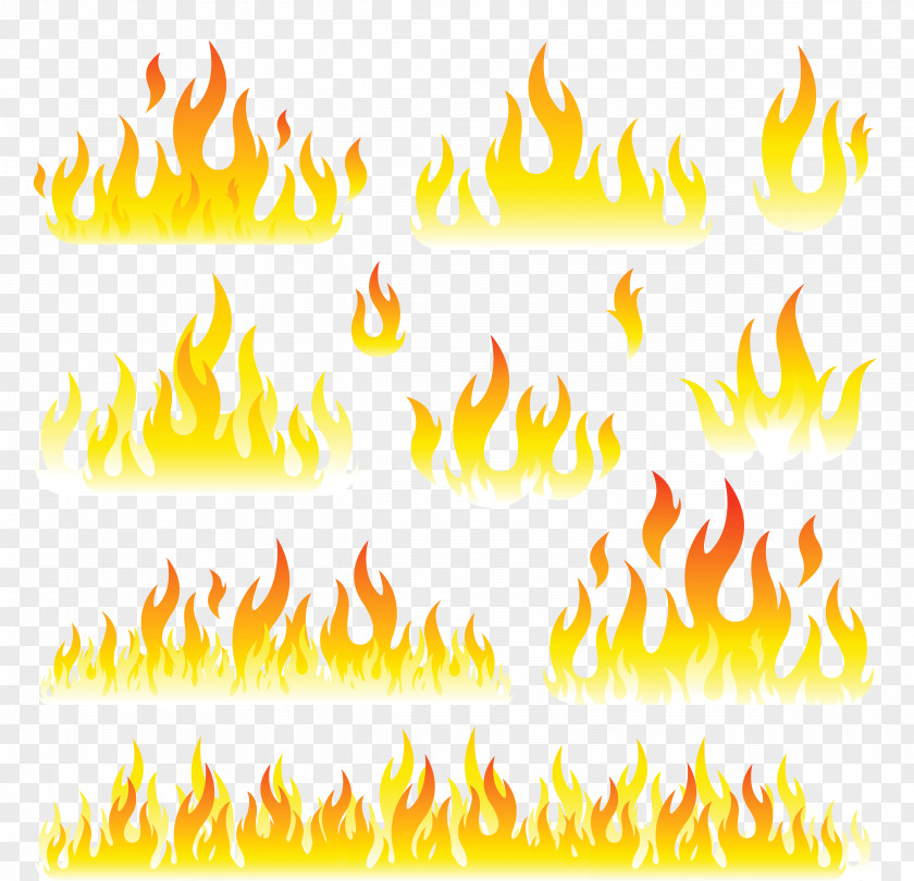 Flames Set Clipart Picture Fire Flame Euclidean Vector Clip Art PNG