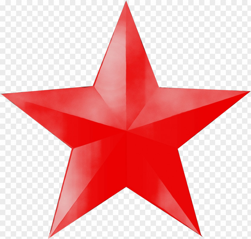 Red Star Art Paper PNG