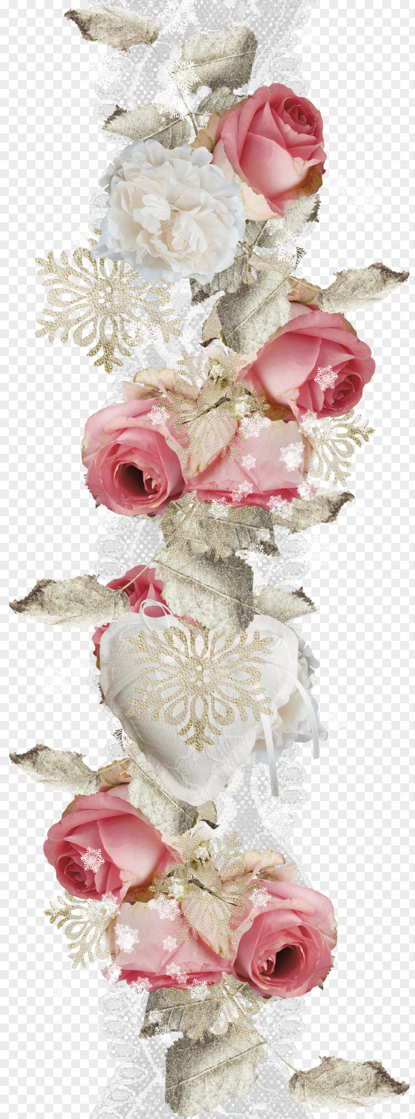 Scrapbooking Digital Flower Bouquet Wedding Paper PNG