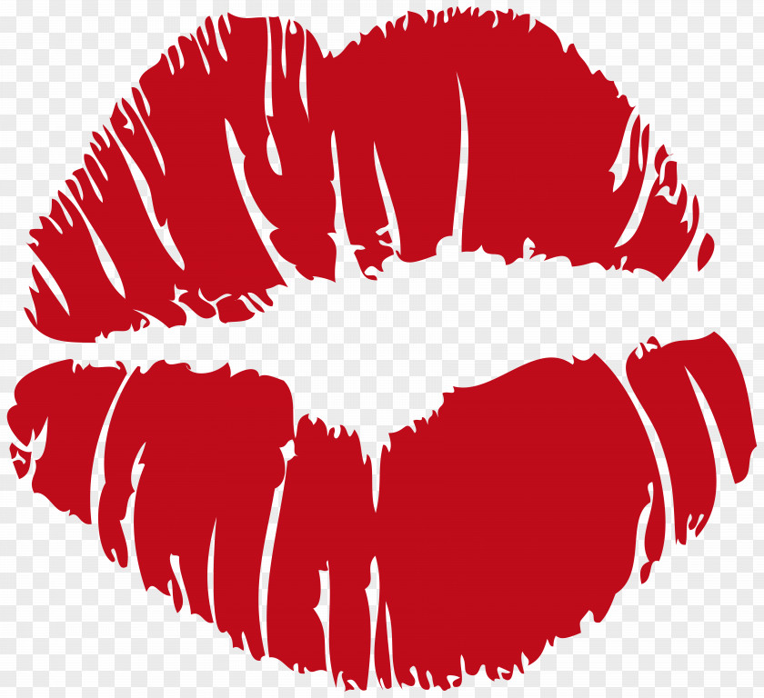 Red Kiss Print Clip Art Image Lipstick PNG