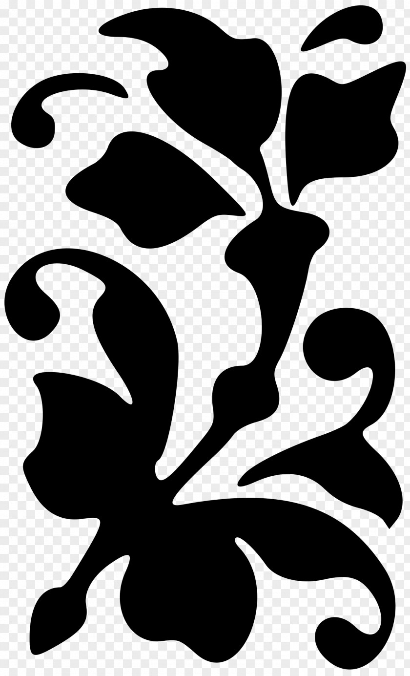 Hand-painted Floral Icon Silhouette Clip Art PNG