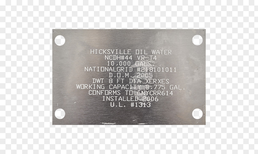 Metal Name Plate Rectangle Brand Font Plates & Tags Aluminium PNG