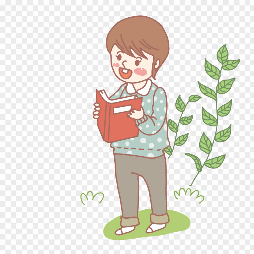 Reading Students Student Cartoon Illustration PNG