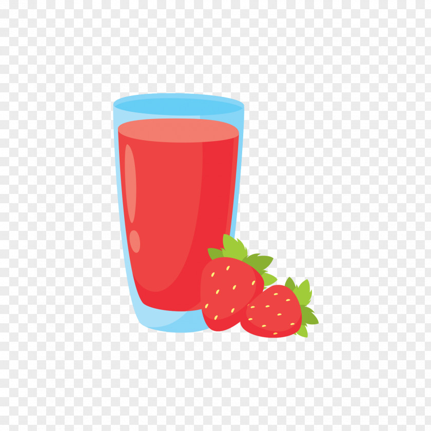 Red Strawberry Drink Orange Juice Cocktail PNG