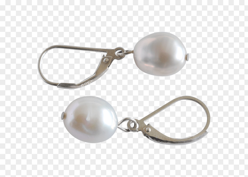 Silver Pearl Earring Body Jewellery Material PNG