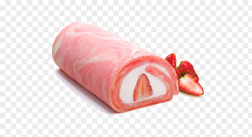 Strawberry Cake Roll Swiss Soured Milk PNG