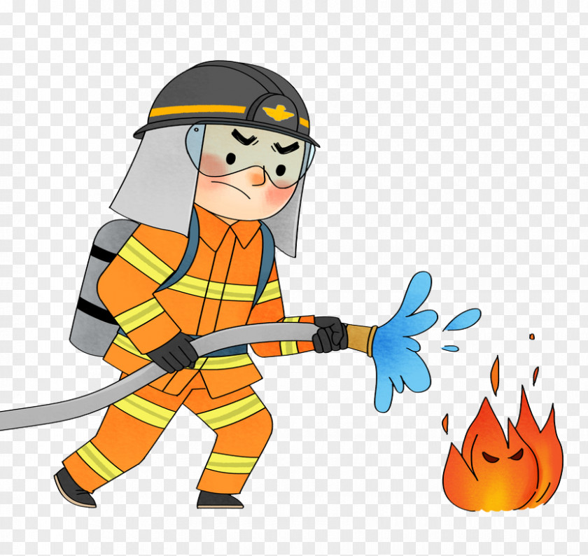 Firemen With Hoses Firefighter Firefighting Clip Art PNG