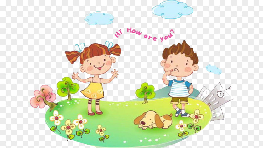 Hand-painted Outdoor Children Child Cartoon PNG