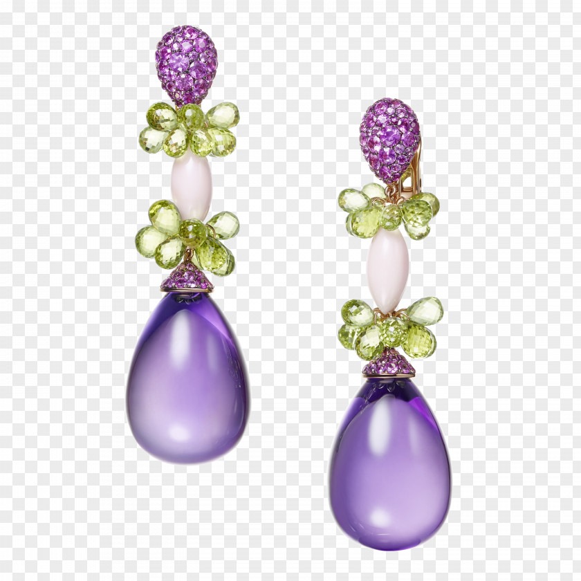 Purple Amethyst Earrings Earring Jewellery Gemstone Pearl PNG