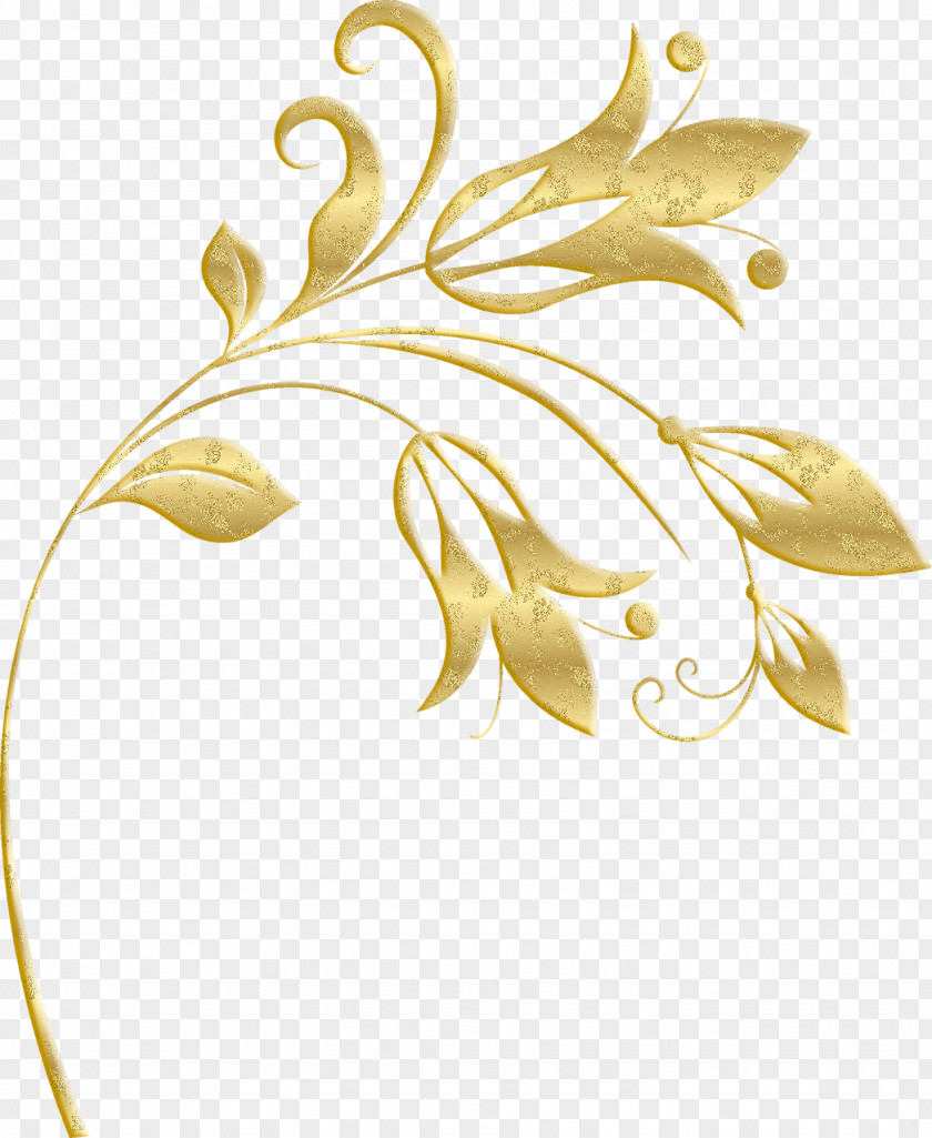 Gold Plant Pattern PhotoScape Clip Art PNG