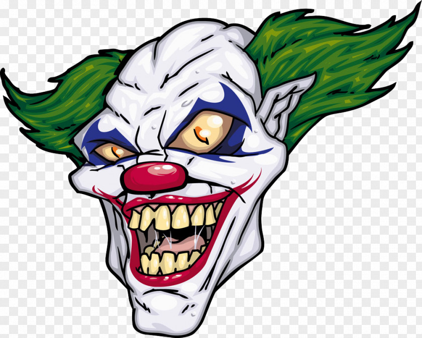 Horror Clown Joker Evil Illustration PNG