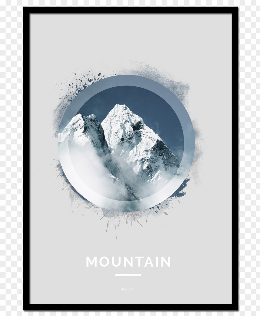 Mountain People Poster Art Typography Wall PNG