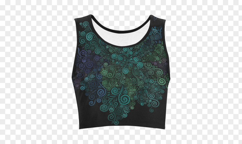 T-shirt Sports Bra Turquoise Crop Top PNG