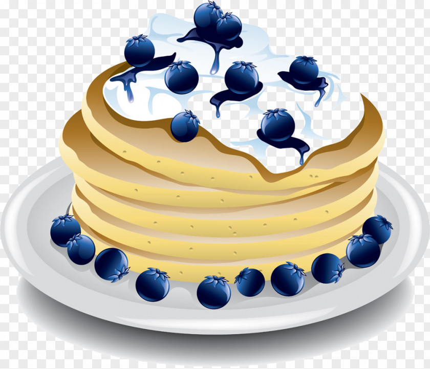 Blueberry Bread And Butter Pancake Berry Breakfast Muffin Clip Art PNG