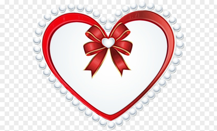 Ribbon Christmas Heart Red Love Clip Art PNG